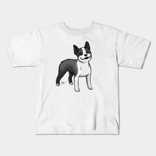 Dog - Boston Terrier - Black Kids T-Shirt